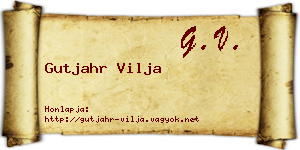 Gutjahr Vilja névjegykártya
